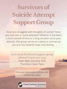 Survivor of Suicide Attempt Support Group